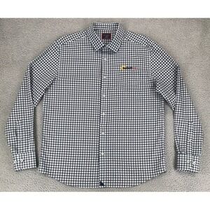 Untuckit Shirt Men Size L Long Sleeve Button Up Wrinkle Free Black White Check